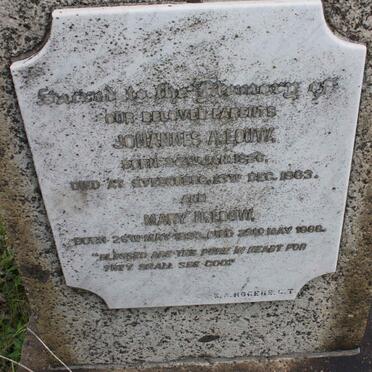 LOUW Johannes A. 1826-1863 &amp; Mary H. 1833-1888