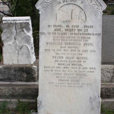 MOCKE James Henry 1854-1900 &amp; Magdalena Margretha DEMPERS 1857-1903 :: MOCKE Peter John 1890-1922 :: MOCKE James Henry  188?