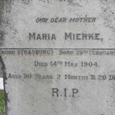 MIERKE Maria nee STRASBURG 1824-1904