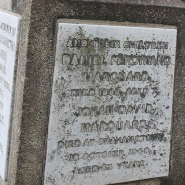 MARQUARD Daniel Ferdinand -1888 :: MARQUARD Johan -1940