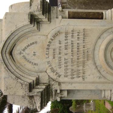 NELSON Hannah nee LEIBBRANDT 1860-1892