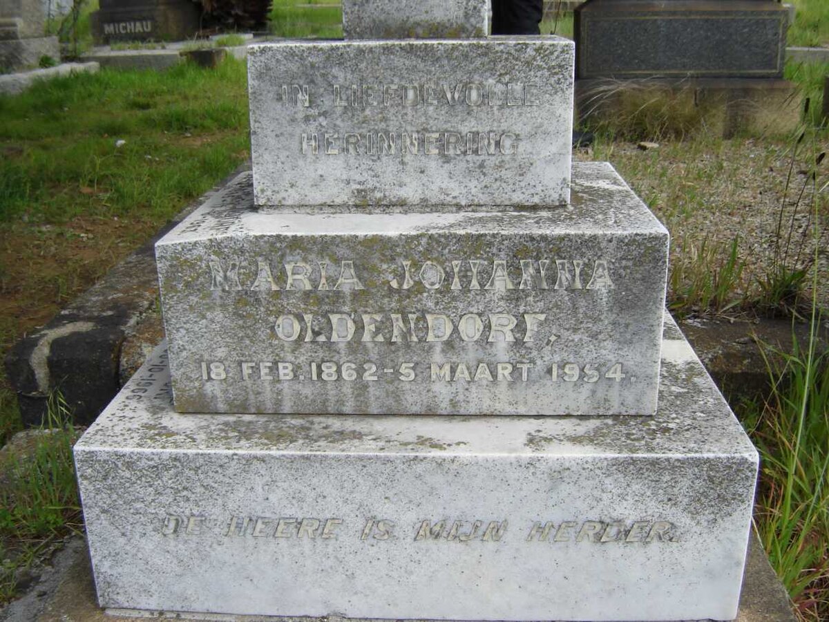 OLDENDORF Maria Johanna 1862-1954