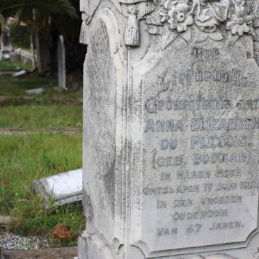 PLESSIS Anna Elizabeth, du nee BOSMAN -1913 