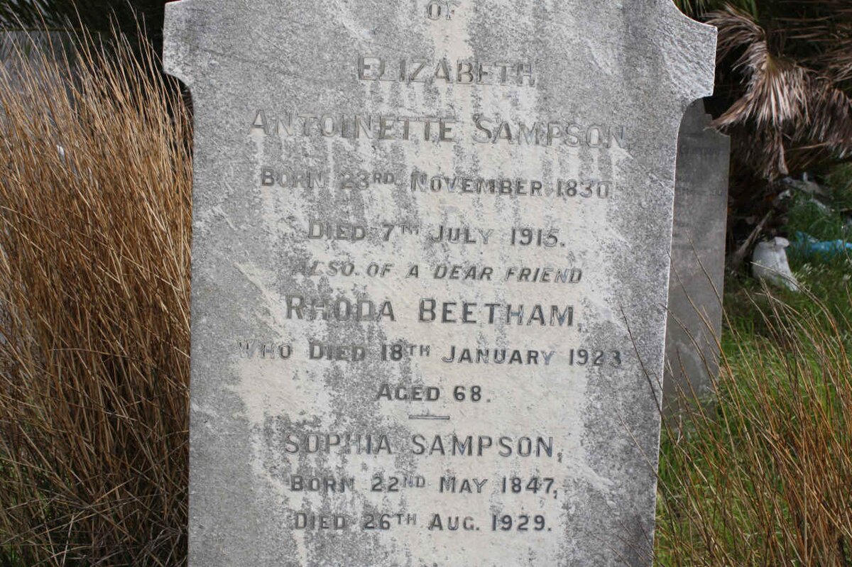 SAMPSON Elizabeth Ationette 1830-1915 :: BEETHAM Rhoda -1923 :: SAMPSON Sophia 1847-1929
