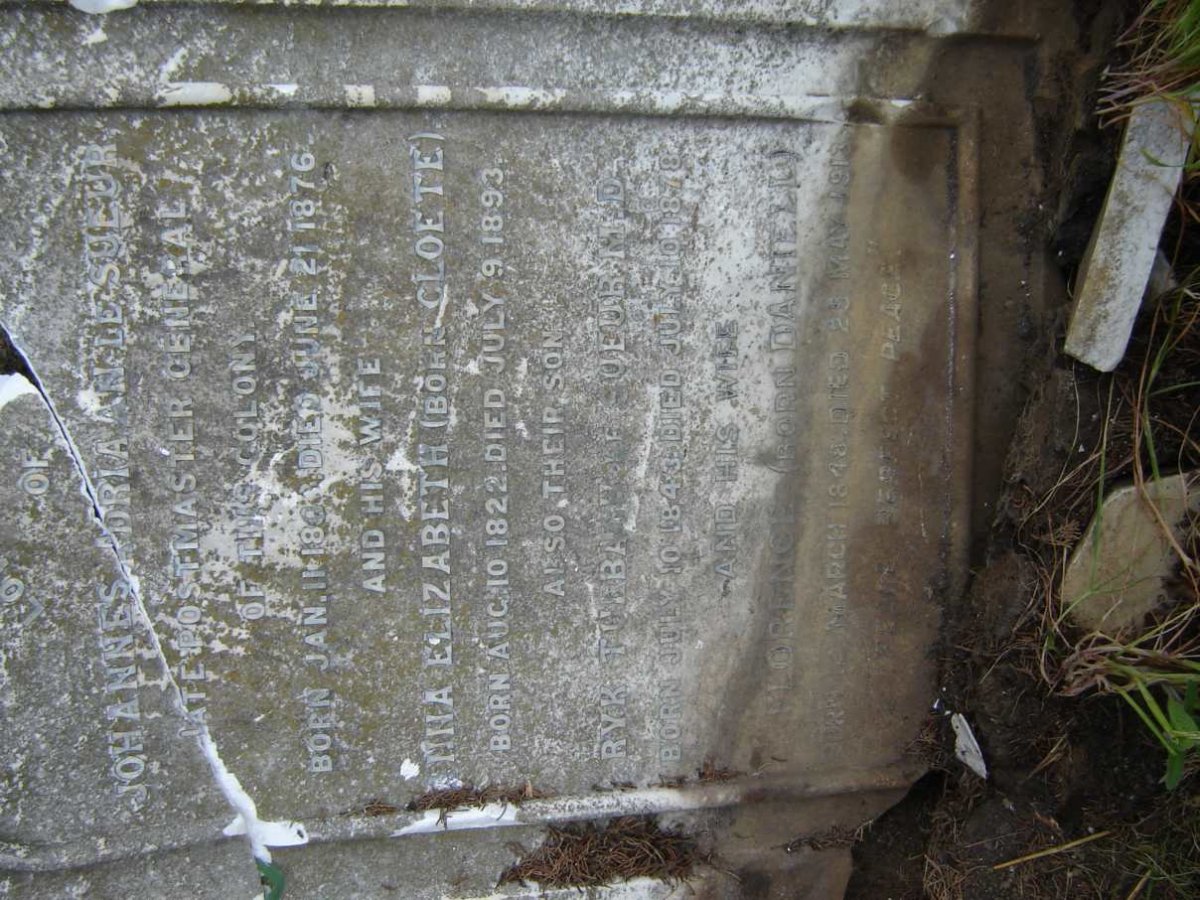 SUEUR  le :: CLOETE :: DANIELL