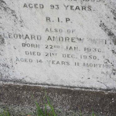 WHITE Leonard Andrew 1930-1950