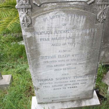 THWAITS Thomas Abbott -1921 &amp; Esther Ellen -1924 :: THWAITS Thomas Sidney -1944 