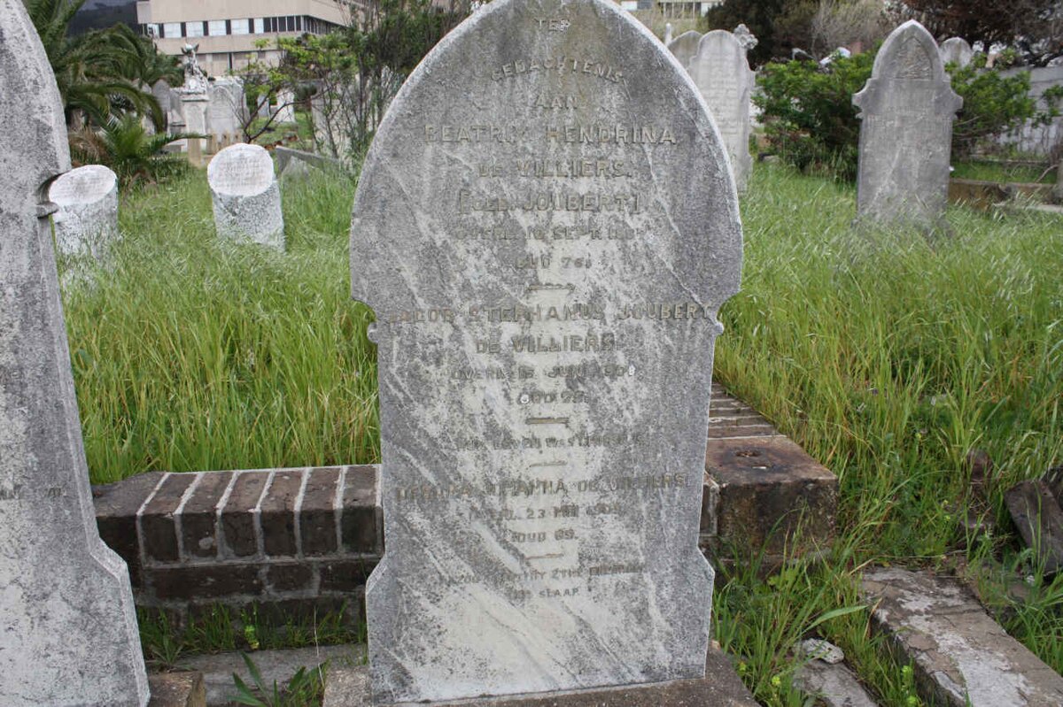VILLIERS Beatrix Hendrina nee JOUBERT -1887 :: DE VILLIERS Jacob Stephanus Joubert 1908  :: DE VILLIERS Debora Johanna -1909