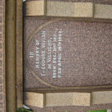 VILLIERS Theodore Vivian, de 187?-1952