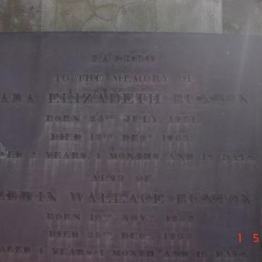 BUXTON Ada Elizabeth 1861-1863 :: BUXTON Edwin Wallace 1859-1863
