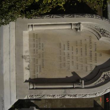 EATON Charles Robert 1817-1895 &amp; Sarah Jane 1831-1922 :: EATON Charles 1859-1859 :: EATON Grace 1865-1870