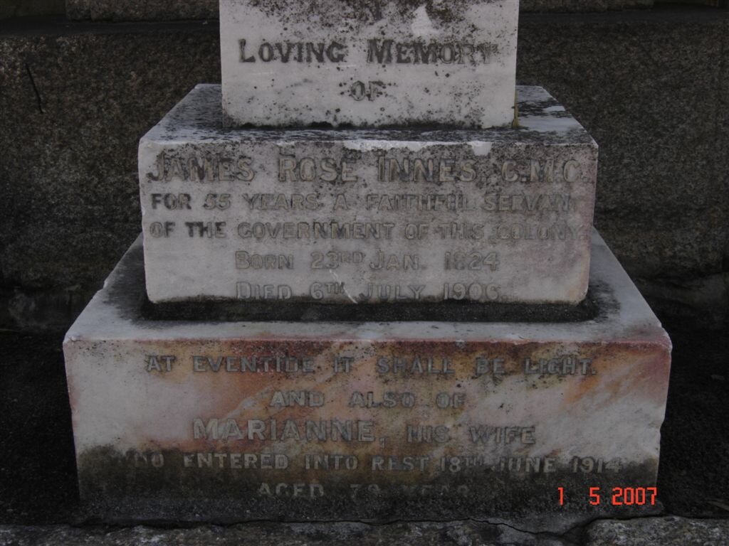 INNES James Rose 1824-1906 &amp; Marianne -1914