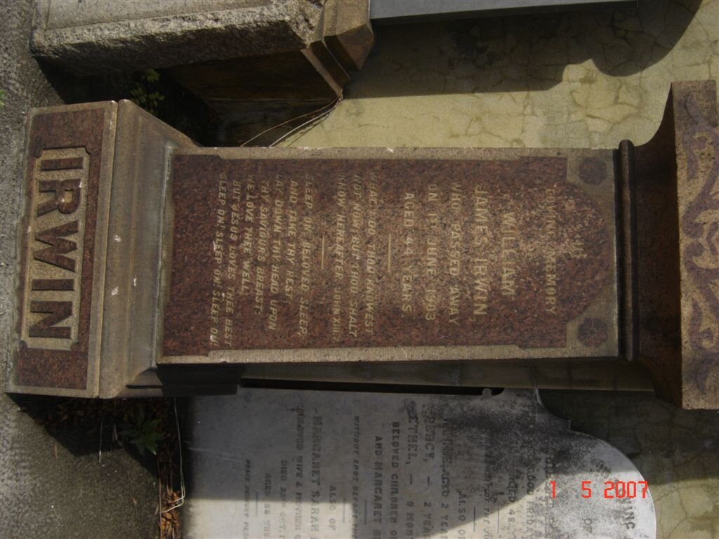 IRWIN William James -1903