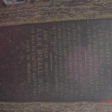 MUIL Caroline Elizabeth nee FOX -1903 :: MUIL Alan McCall  -1903