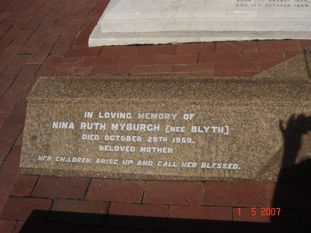 MYBURGH Nina Ruth nee BLYTH -1959