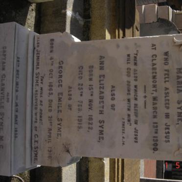 SYME George Emile 1865-1916 &amp; Jemima 1870-1955