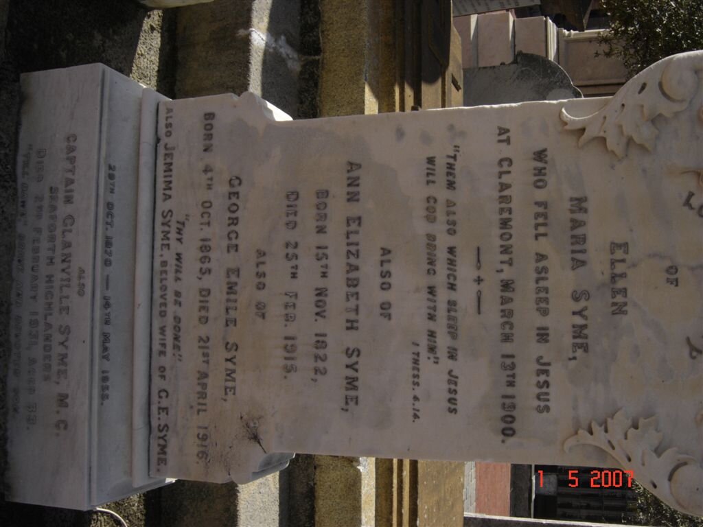 SYME George Emile 1865-1916 &amp; Jemima 1870-1955