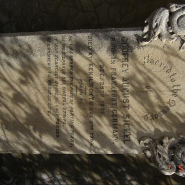 SICHEL Godfrey August 1935-1904