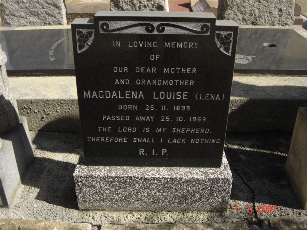 ? Magdalena Louise 1899-1969