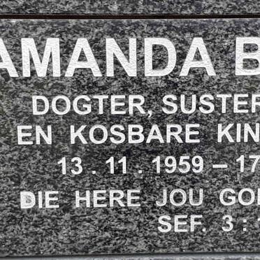 BURGER Amanda 1959-2005