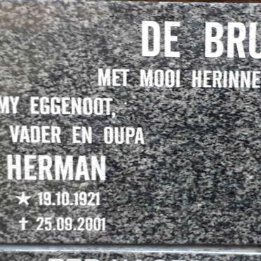 BRUYN Herman, de 1921-2001 &amp; Susie 1926-2007