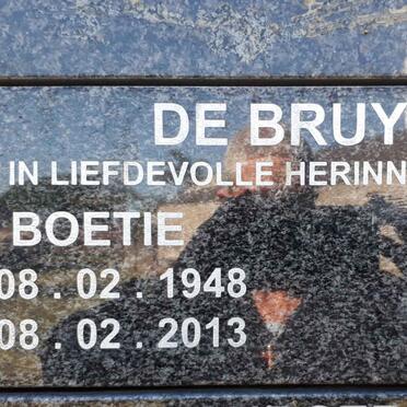 BRUYN Boetie, de 1948-2013