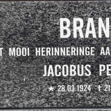 BRAND Jacobus Petrus 1924-2000