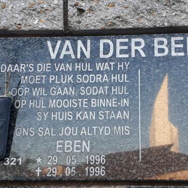 BERGH Eben, van der 1996-1996
