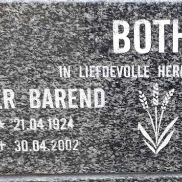 BOTHA Pieter Barend 1924-2002 &amp; Inez 1912-2005