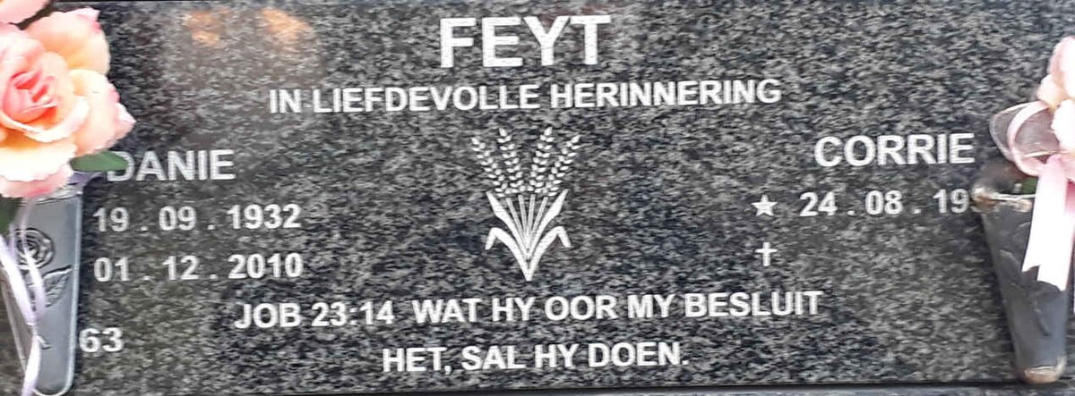 FEYT Danie 1932-2010 &amp; Corrie 19??