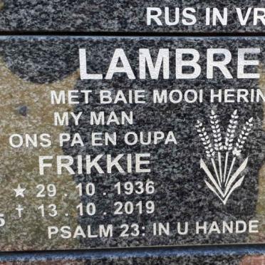 LAMBRECHTS Frikkie 1936-2019