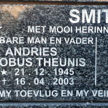 SMITH Andries Jacobus Theunis 1945-2003
