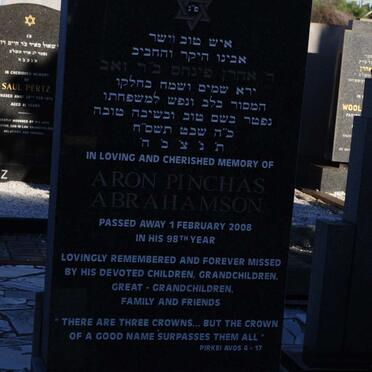 ABRAHAMSON Aron Pinchas -2008