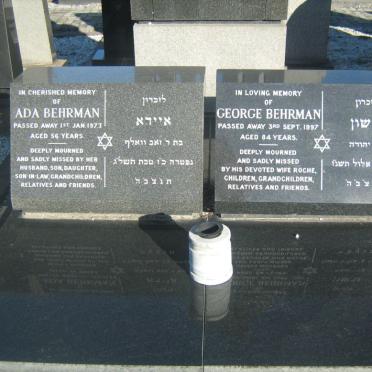 BEHRMAN George -1997 &amp; Ada -1973