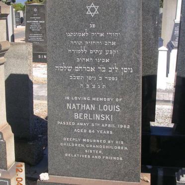 BERLINSKI Nathan Louis -1962