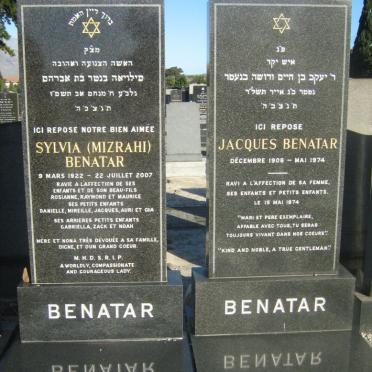 BENATAR Jacques 1906-1974 &amp; Sylvia 1922-2007