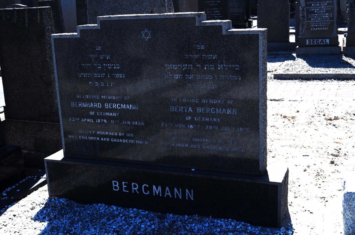 BERGMANN Bernhard 1879-1959 &amp; Berta 1877-1971