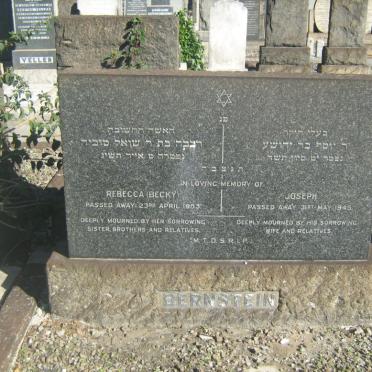 BERNSTEIN Joseph -1945 &amp; Rebecca -1953