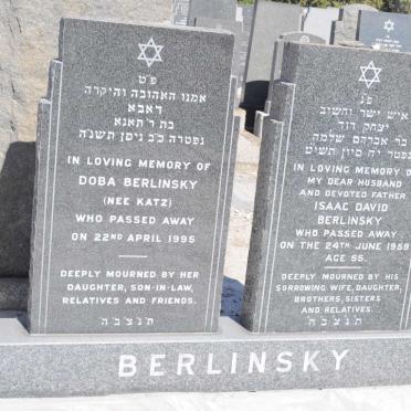 BERLINSKY Isaac David -1959 &amp; Doba KATZ -1995