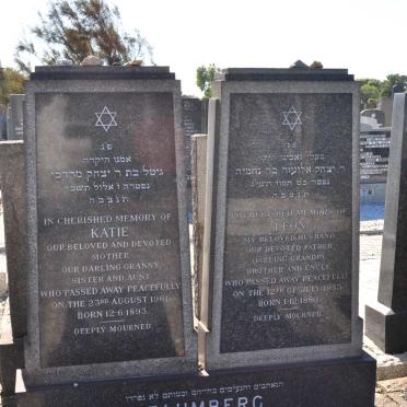 BLUMBERG Leon 1880-1953 &amp; Katie 1893-1966