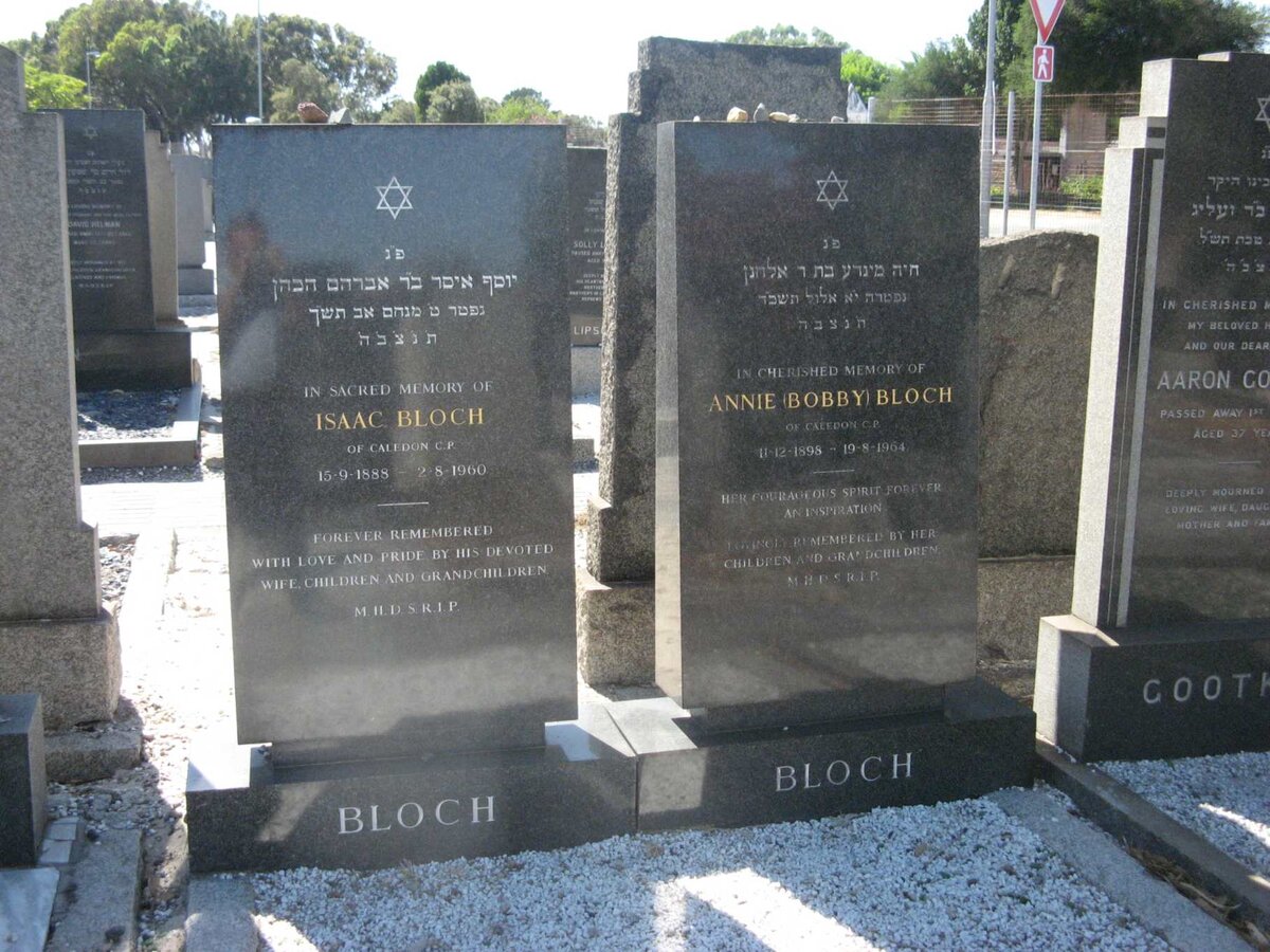 BLOCH Isaac 1888-1960 &amp; Annie 1898-1964