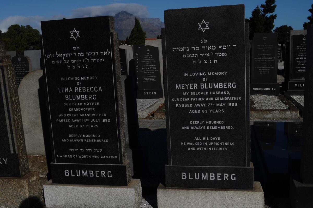 BLUMBERG Meyer -1968 &amp; Lena Rebecca -1980