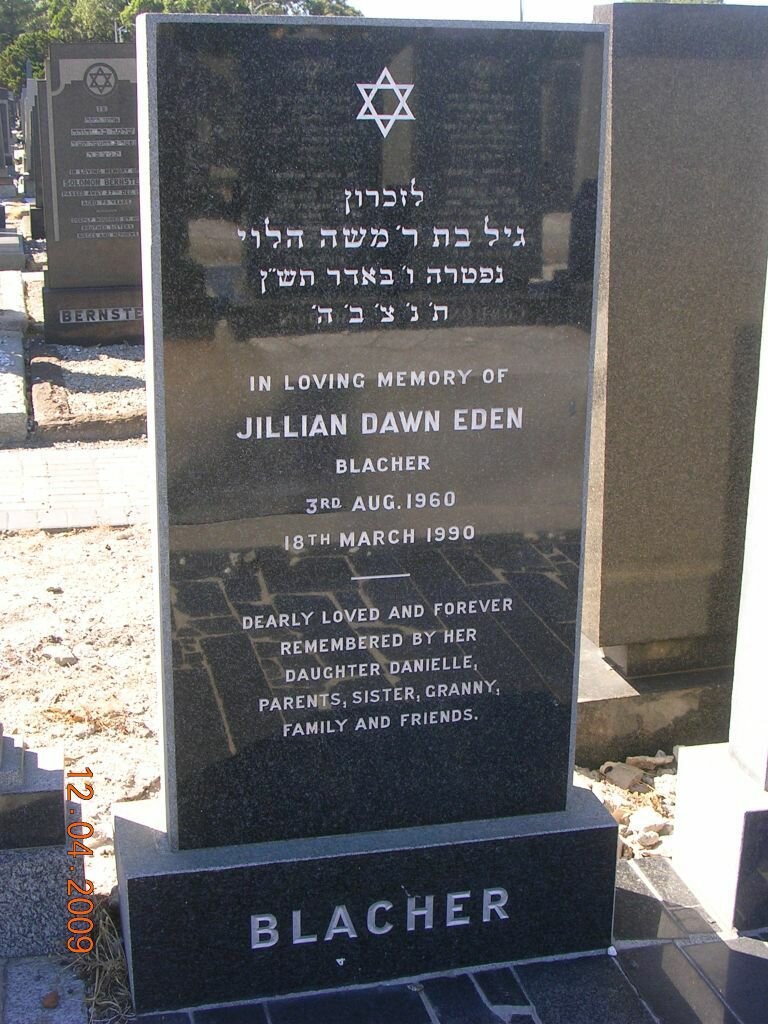 BLACHER Jillian Dawn Eden 1960-1990