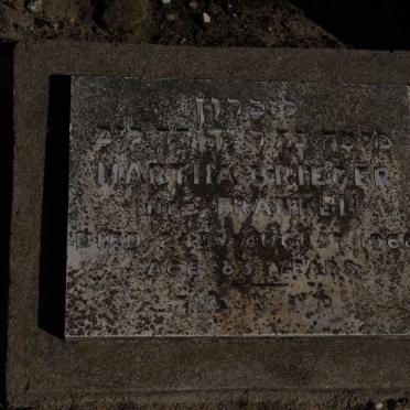 BRIEGER Martha nee FRANKEL -1960