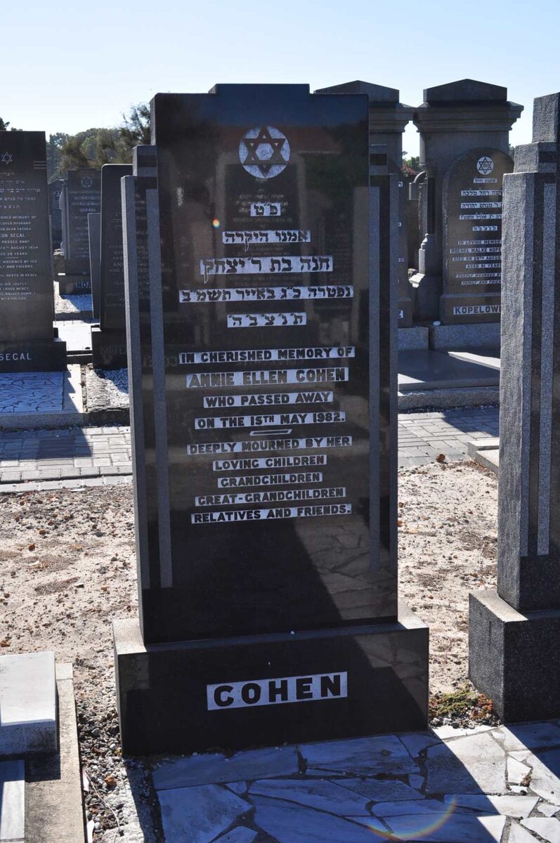 COHEN Annie Ellen -1982
