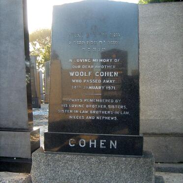 COHEN Woolf -1971