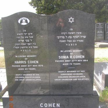 COHEN Harris -1976 &amp; Sonia R. -1964