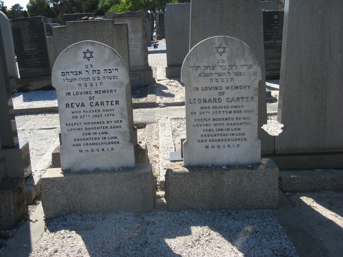 CARTER Leonard -1960 &amp; Reva -1976