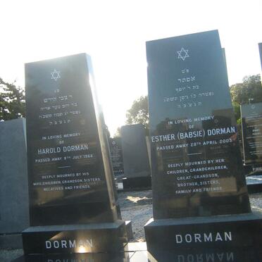 DORMAN Harold -1968 &amp; Esther -2003