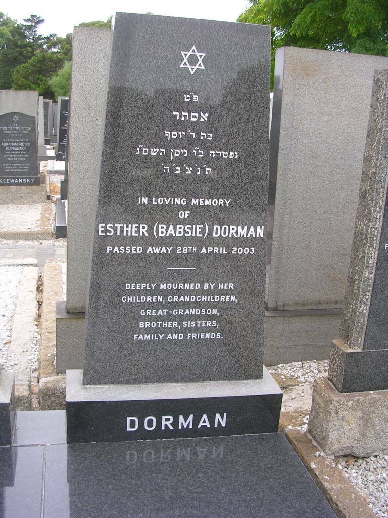 DORMAN Esther -2003